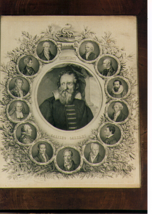 ritratti di Galileo Galilei e scienziati (stampa) - ambito napoletano (sec. XIX)