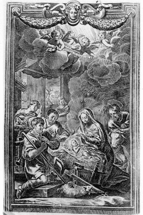 natività di Gesù (stampa) di Piccini Isabella (prima metà sec. XVIII)