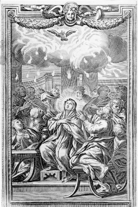Pentecoste (stampa) di Piccini Isabella (prima metà sec. XVIII)