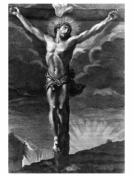 Cristo crocifisso (stampa) di Nolli Carlo (sec. XVIII)