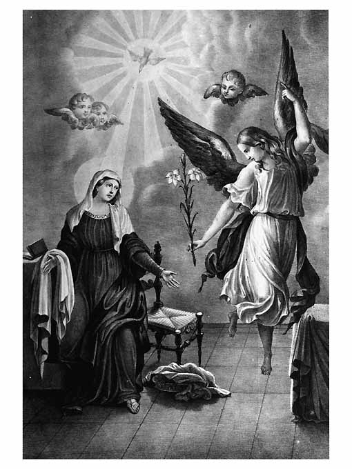 annunciazione (stampa) di Recchia Luigi (sec. XIX)
