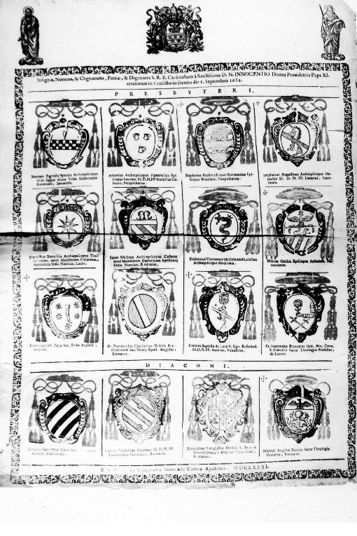 stemma gentilizio (stampa) - ambito italiano (sec. XVII)