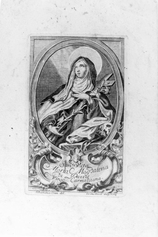 santa Maria Maddalena de' Pazzi (stampa) di Conca Sebastiano, Grandi Carlo (terzo quarto sec. XVIII)