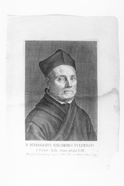 Ritratto di Atanasio Kircher (stampa) di Bloemaert Cornelis il Giovane (sec. XVII)