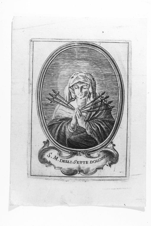 Madonna Addolorata (stampa) - ambito italiano (prima metà sec. XVIII)