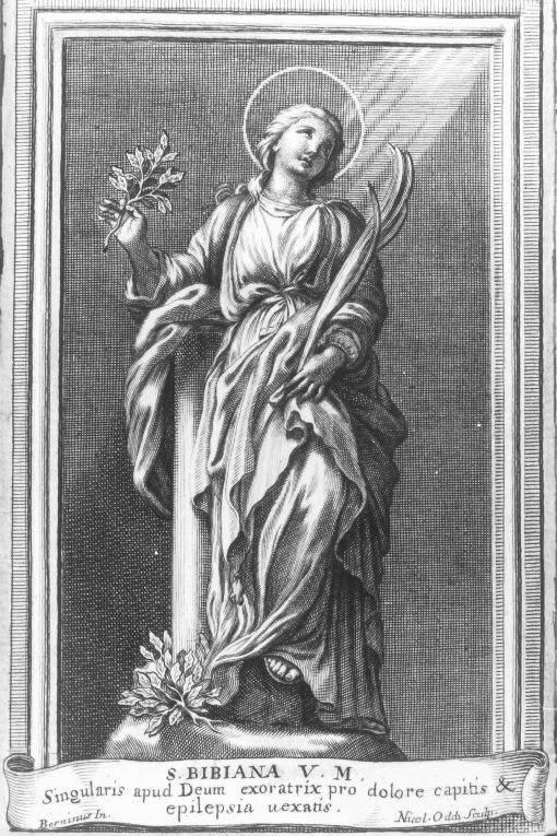 santa Bibiana (stampa) di Bernini Gian Lorenzo, Oddi Nicola (fine/inizio secc. XVII/ XVIII)