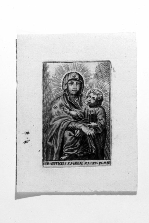 Madonna con Bambino (stampa) - ambito italiano (sec. XVII)