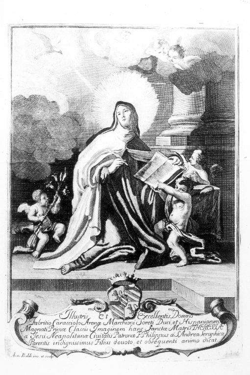 Santa Teresa d'Avila (stampa) di Baldi Antonio (sec. XVIII)