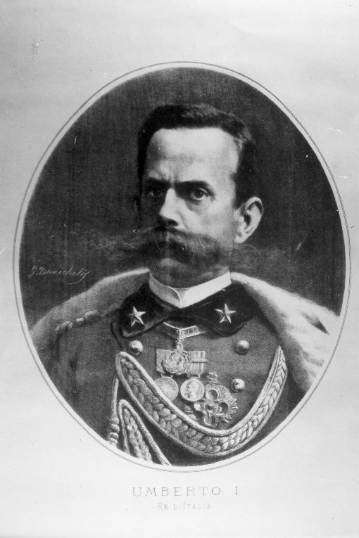 Ritratto del re Umberto I di Savoia (stampa) di De Michelis Giovanni (sec. XIX)