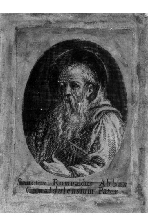 San Romualdo (stampa colorata a mano) - ambito italiano (seconda metà sec. XVI)