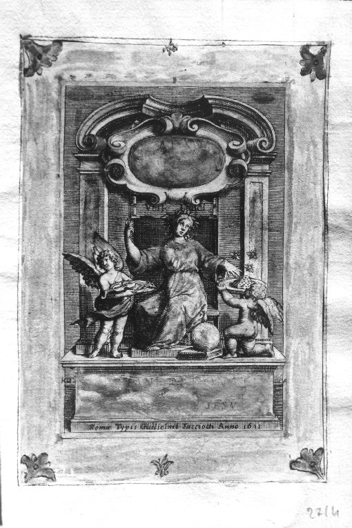 Ars Poetica (stampa colorata a mano) di G. C (sec. XVII)