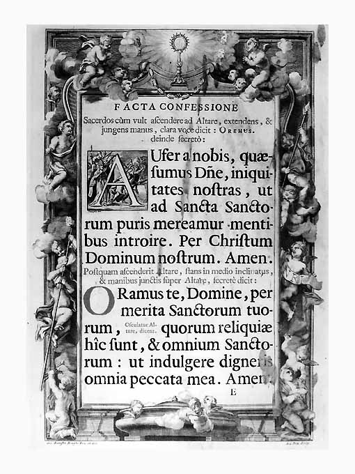 gloria del Santissimo Sacramento (stampa) di Brughi Giovanni Battista, Fritz Anton (sec. XVIII)