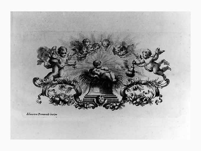 Gesù Bambino (stampa) di Pomarede Silvester (sec. XVIII)