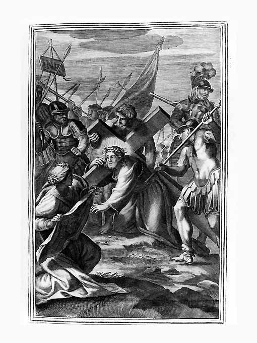 Cristo cade sotto la croce (stampa) - ambito romano (sec. XVIII)