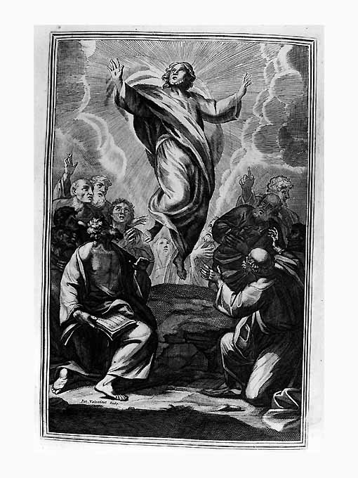 ascensione di Cristo (stampa) di Valentini Pietro (sec. XVIII)