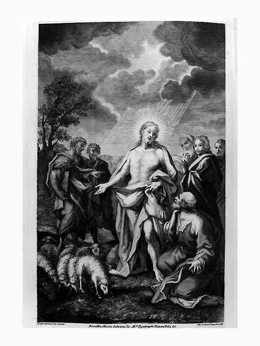 resurrezione di Cristo (stampa) di Passaro Giuseppe, Salvioni Rosalba Maria, Limpach Maximilian Joseph (sec. XVIII)