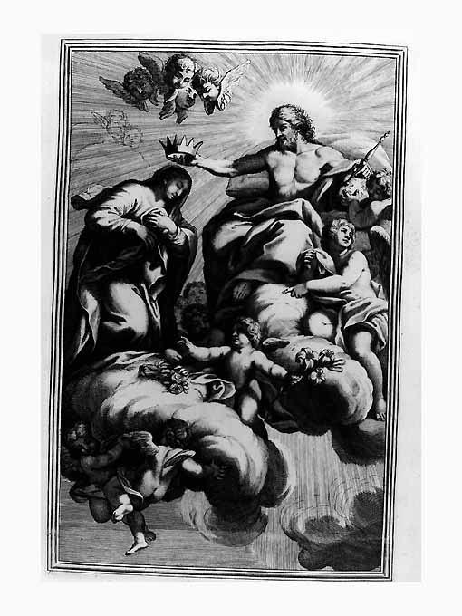 incoronazione di Maria Vergine (stampa) - ambito romano (sec. XVIII)