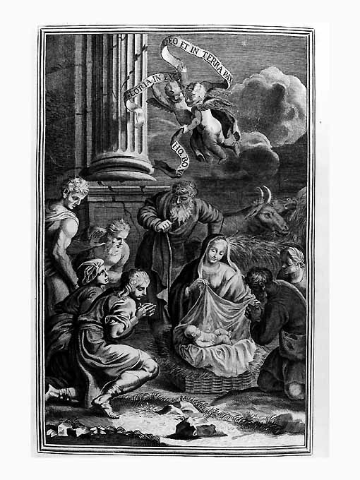 Adorazione dei pastori (stampa) - ambito romano (sec. XVIII)