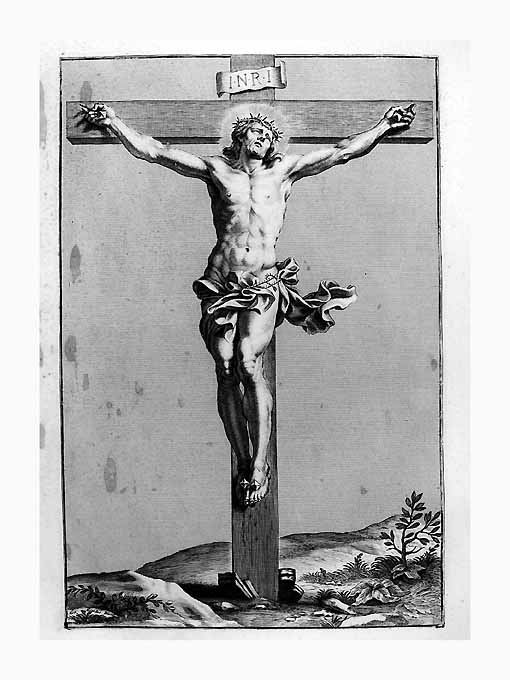 crocifissione (stampa) - ambito romano (sec. XIX)