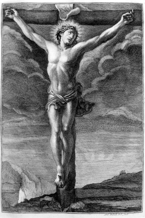 crocifissione (stampa) di Zaballi Antonio (sec. XVIII)