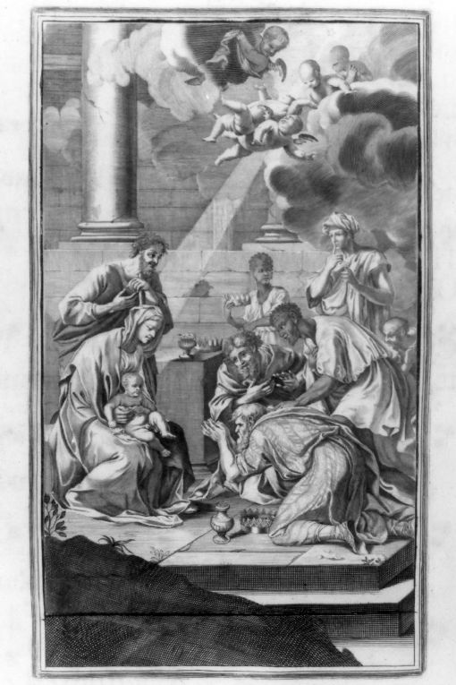 adorazione dei Re Magi (stampa) - ambito romano (sec. XVIII)