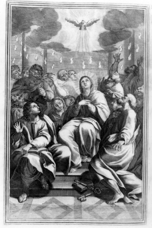 Pentecoste (stampa) - ambito romano (sec. XVIII)