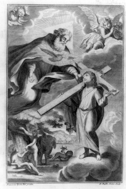 Prefigurazione della Passione (stampa) di Sintes Giovanni Battista, Vieira de Mattos Franciscus (sec. XVIII)