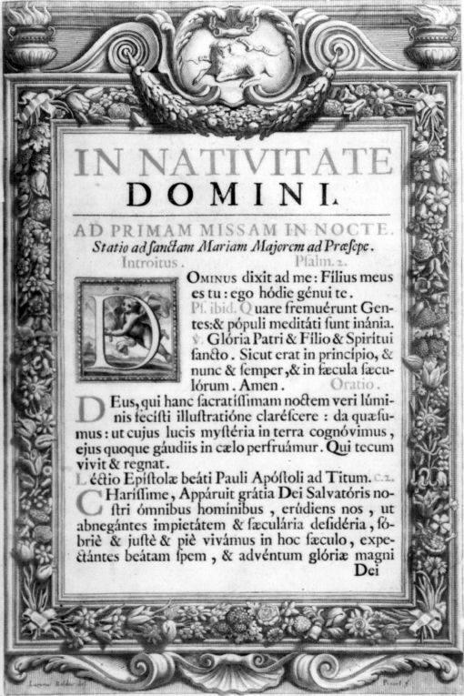 Agnus Dei con motivi vegetofloreali (stampa) di Baldi Lazzaro, Picart Etienne (sec. XVIII)