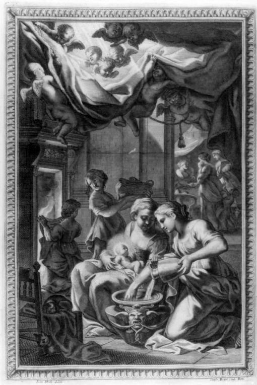 nascita di Maria Vergine (stampa) di Miel Jan, Picart Etienne (sec. XVIII)