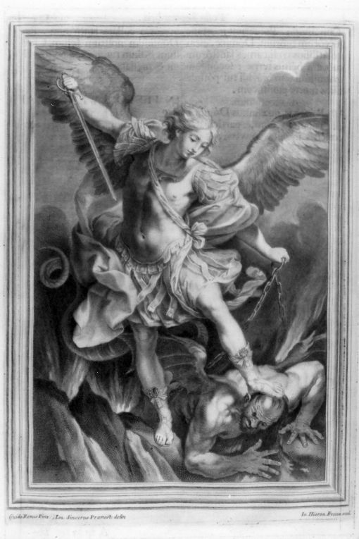San Michele arcangelo (stampa) di Sinceri Giuseppe, Frezza Giovanni Gerolamo (sec. XVIII)