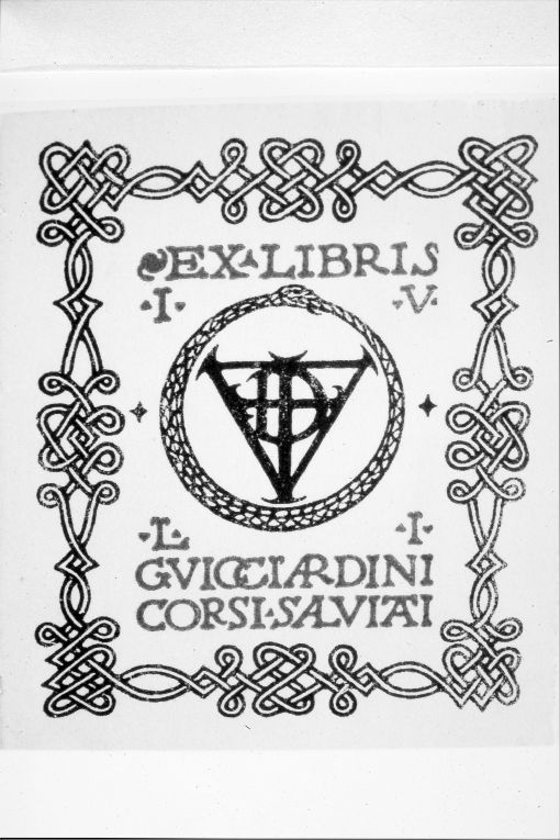 monogramma araldico (stampa a colori) - ambito toscano (secc. XIX/ XX)