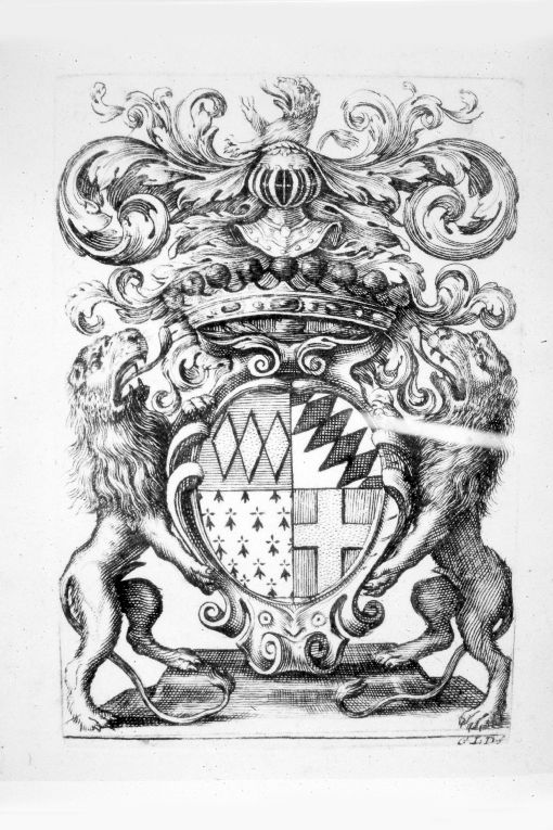 Arme gentilizia non identificata (stampa) di G. L. D (ultimo quarto sec. XVIII)