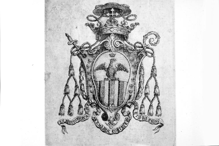 Arme vescovile di Giuseppe Antonio Maria Corte (stampa smarginata) - ambito italiano (ultimo quarto sec. XVIII)
