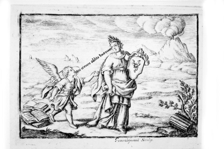 Personificazione della Sicilia (stampa smarginata) di Gramignani (seconda metà sec. XVIII)