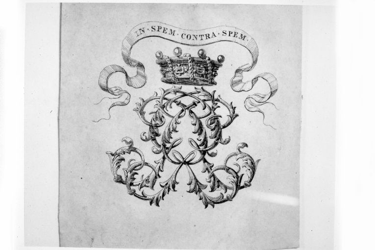 Monogramma coronato (stampa) - ambito italiano (ultimo quarto sec. XVIII)