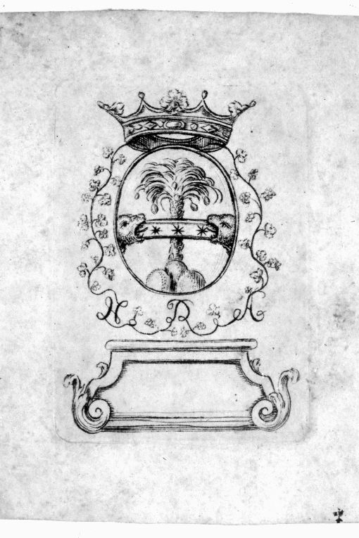 Arme gentilizia non identificata (stampa) - ambito italiano (sec. XVIII)