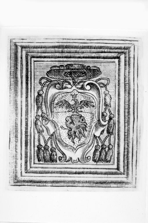 Arme gentilizia Pasco o Cybo (stampa) - ambito italiano (sec. XVII)