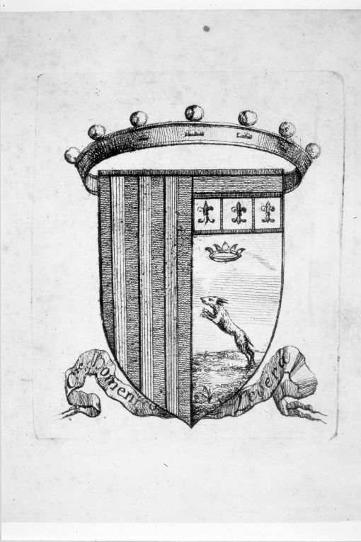 Arme gentilizia Levera (stampa) - ambito emiliano (sec. XVIII)