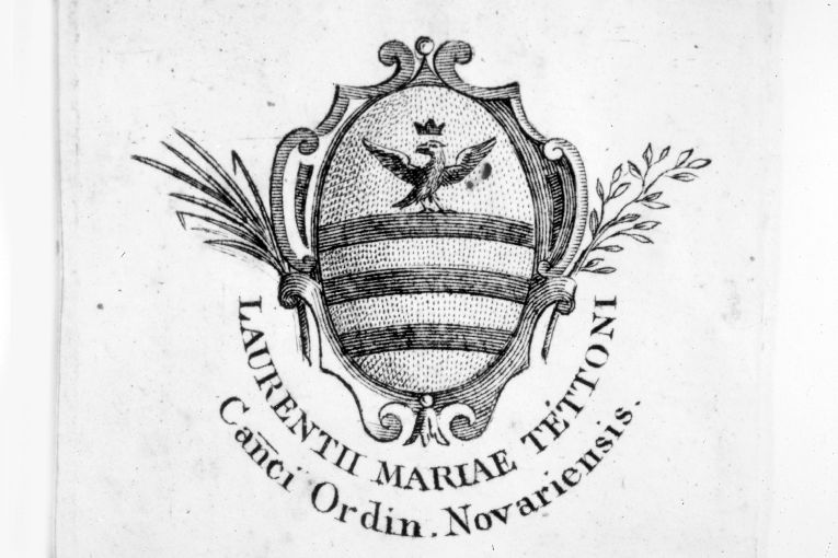 Arme gentilizia Tettoni (stampa smarginata) - ambito piemontese (sec. XIX)