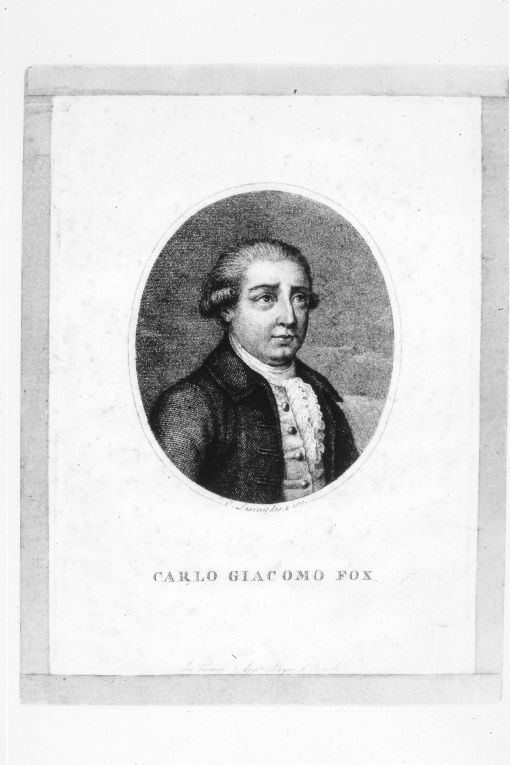 Ritratto di Carlo Giacomo Fox (stampa) di Lasinio Carlo (sec. XIX)