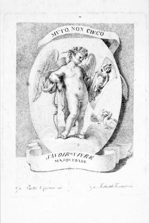 Allegoria della dissimulazione (stampa) di Cipriani Giovanni Battista, Fournier Fortunè de (prima metà sec. XIX)