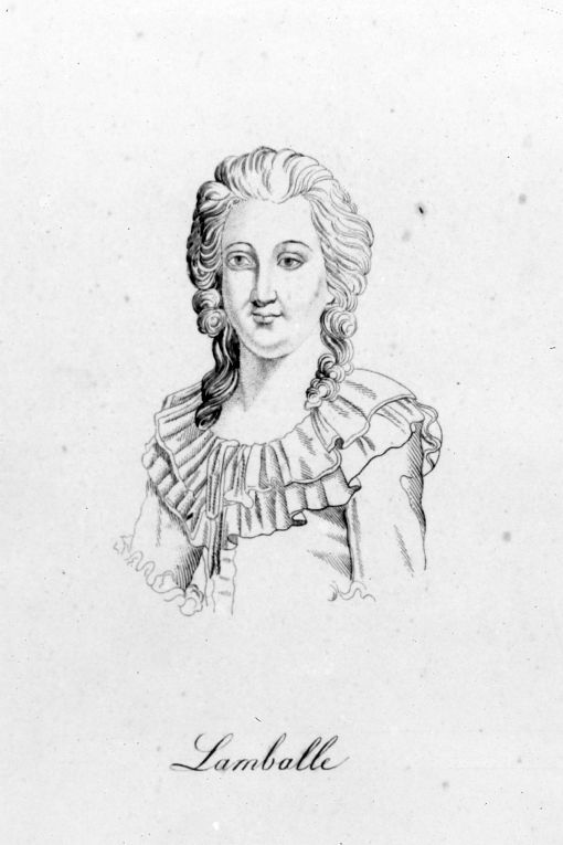 Ritratto di madame Lamballe (stampa smarginata) di Vivien Narcisse (primo quarto sec. XIX)