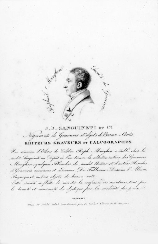 Autoritratto dell'incisore Raffaello Morghen (stampa smarginata) di Morghen Raffaello (primo quarto sec. XIX)