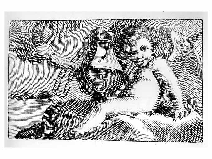 angelo con turibolo (stampa) - ambito italiano (sec. XVIII)