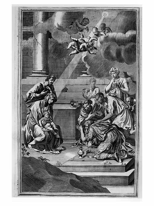 adorazione dei Re Magi (stampa) - ambito italiano (sec. XVIII)