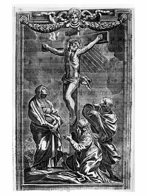 crocifissione di Cristo (stampa) di Piccini Isabella (sec. XVIII)