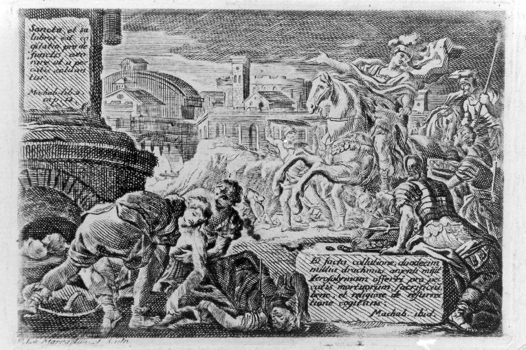 scena allegorica (stampa) di Lamarra Francesco (sec. XVIII)