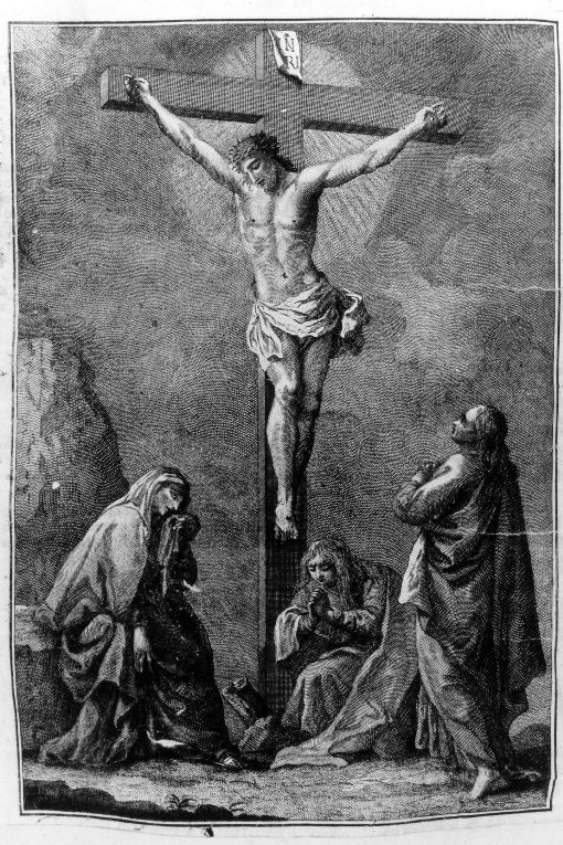 crocifissione di Cristo (stampa) - ambito veneto (?) (sec. XVIII)