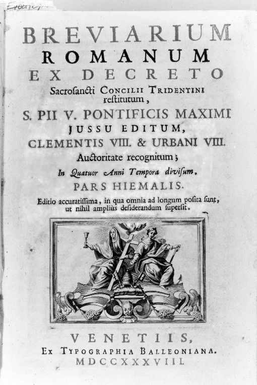 allegoria della Fede e della Speranza con emblema papale (stampa) di Heylbrouck Michael (sec. XVIII)