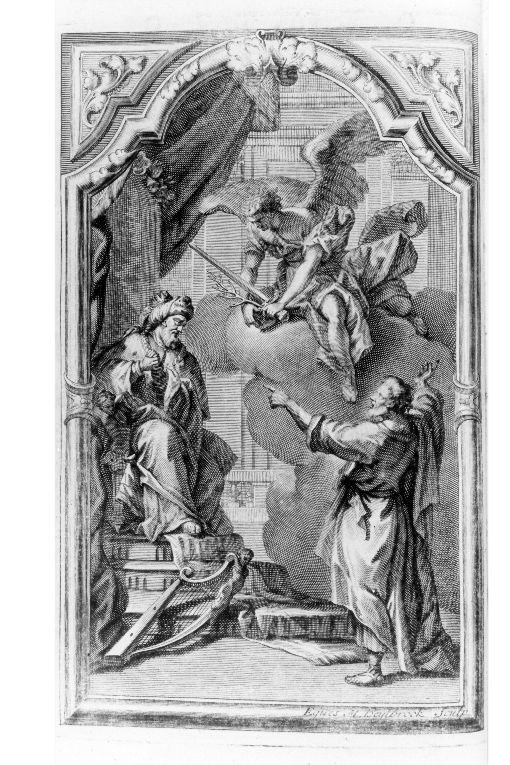 David riceve la spada di Golia (stampa) di Heylbrouck Michael (sec. XVIII)
